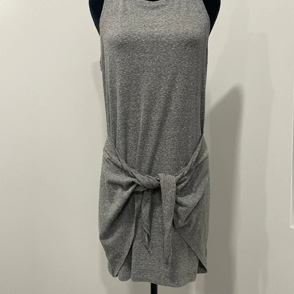 Aerie Gray Sleeveless Wrap Mini Dress - Picture 8 of 10